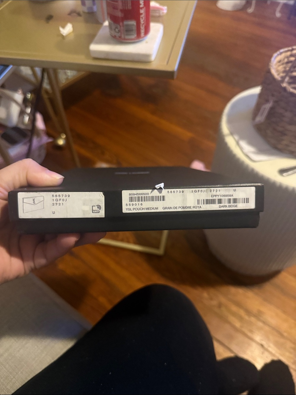Yves Saint Laurent Black and Dark Beige Branded Box